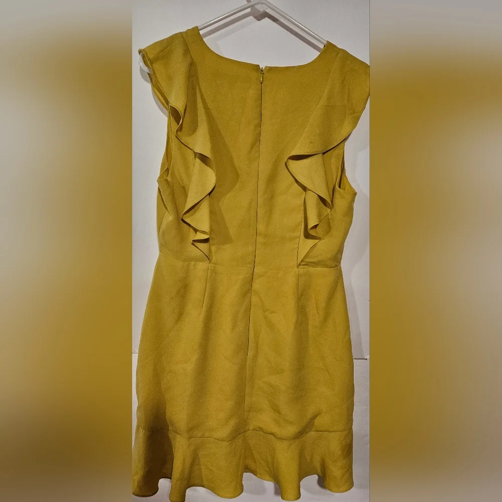 BCBGMaxAzria Yellow Ruffle Mini Dress - Picture 5 of 5